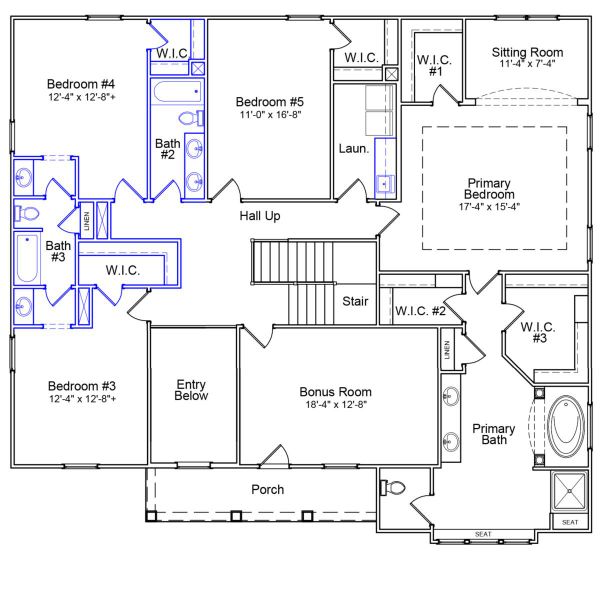 2D floor plan layout of this home in Walnut Grove, Easley, SC (Image 3). 2D floor plan layout of this home in Walnut Grove, Easley, SC (Image 3).