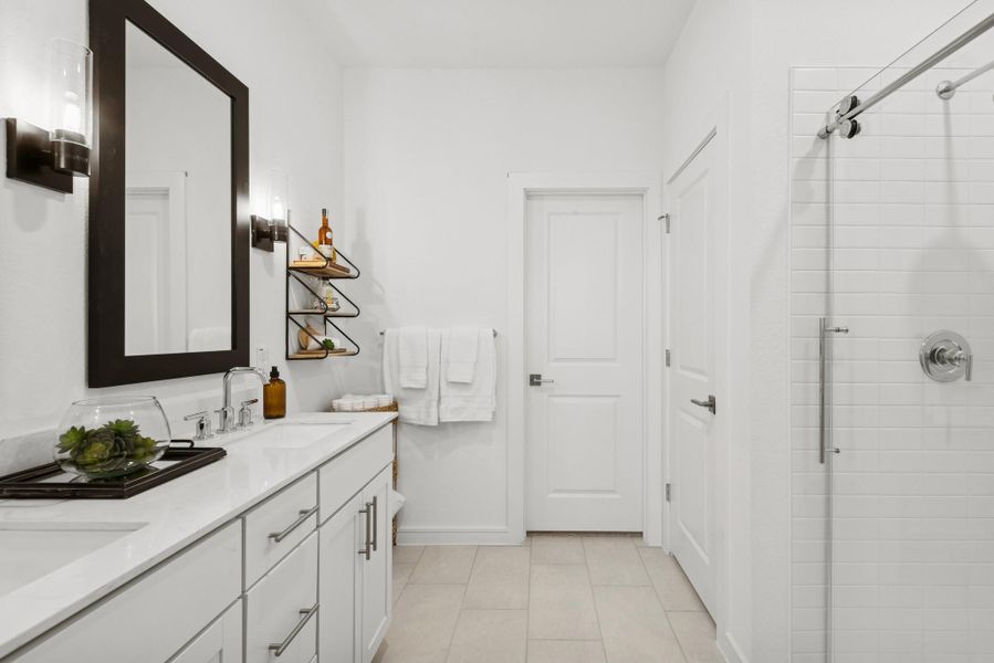 Serene primary bath (*Photo not of actual home and used for illustration purposes only.)