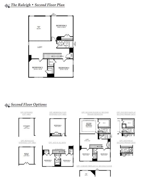 2D floor plan layout for the Raleigh by Eastwood Homes in Hancock Farms, Aiken, SC (Image 4).