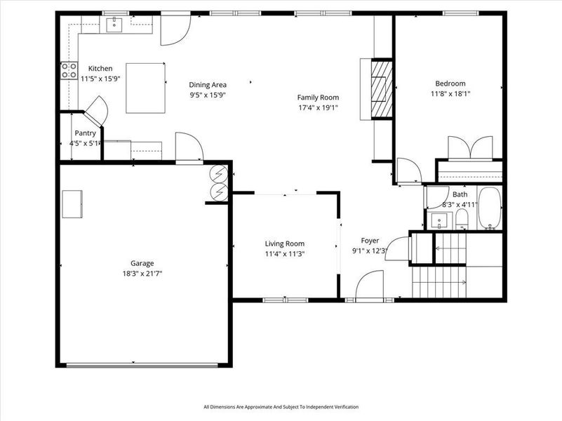 2D floor plan layout of this home in Enclave at Brookside Crossing, Auburn, GA (Image 5).