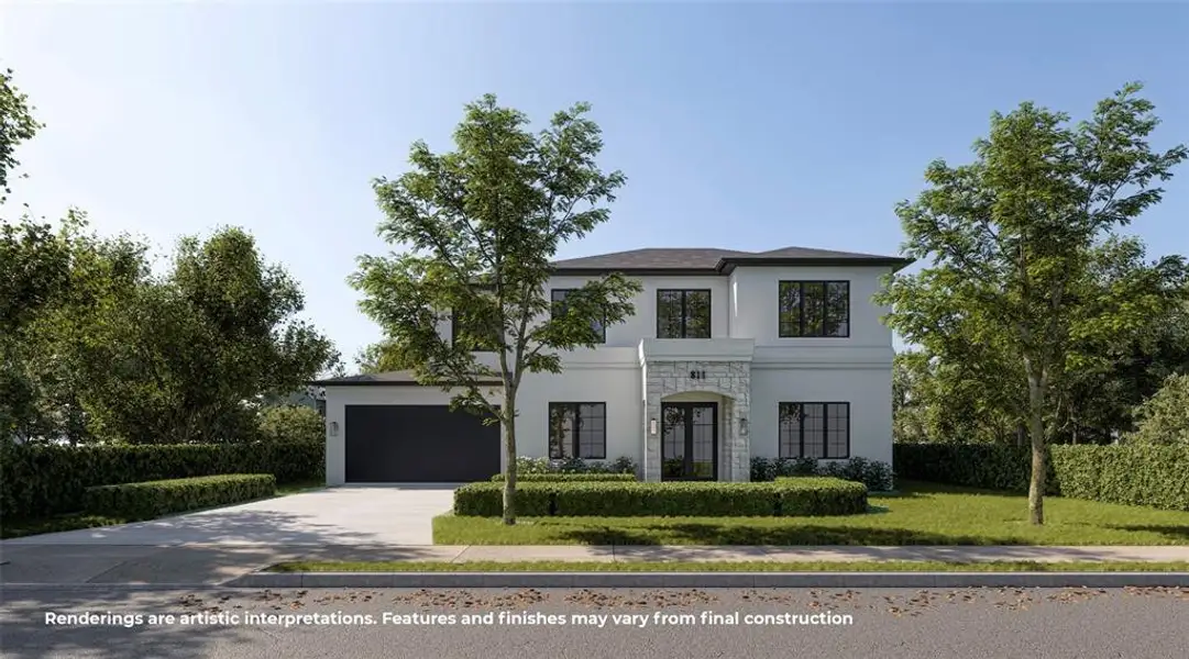 Front exterior of a new home in , Orlando, FL, highlighting curb appeal (Image 10).