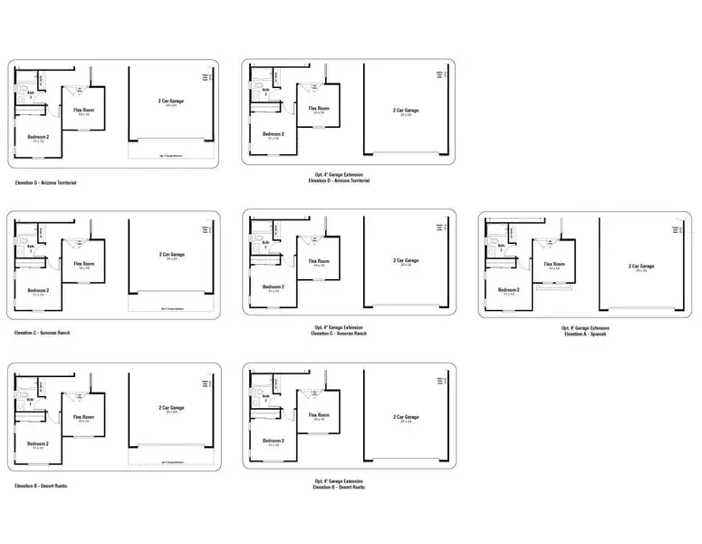 2D floor plan layout of this home in Estrella, Goodyear, AZ (Image 3).