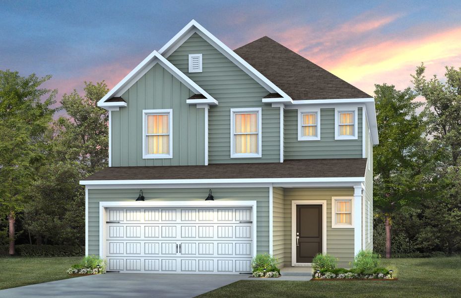 Representative exterior photo of a completed home built from the Murray by Pulte Homes in Cambria, Garner, NC (Image 2).