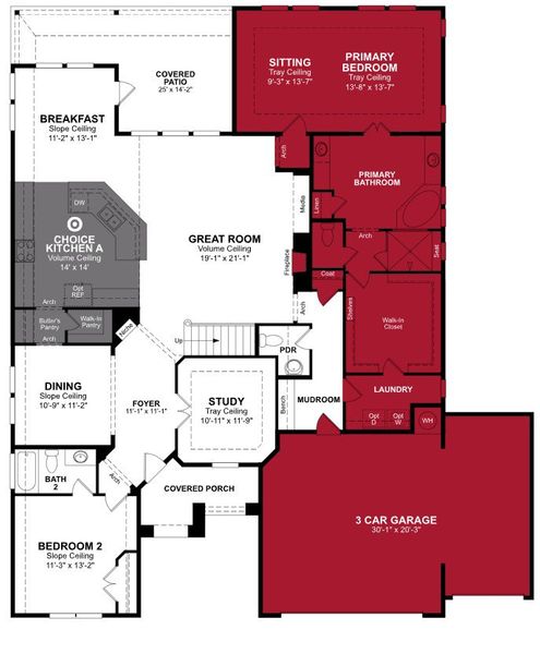2D floor plan layout of this home in The Villages of Hurricane Creek: Overlook 70', Anna, TX (Image 3). 2D floor plan layout of this home in The Villages of Hurricane Creek: Overlook 70', Anna, TX (Image 3).