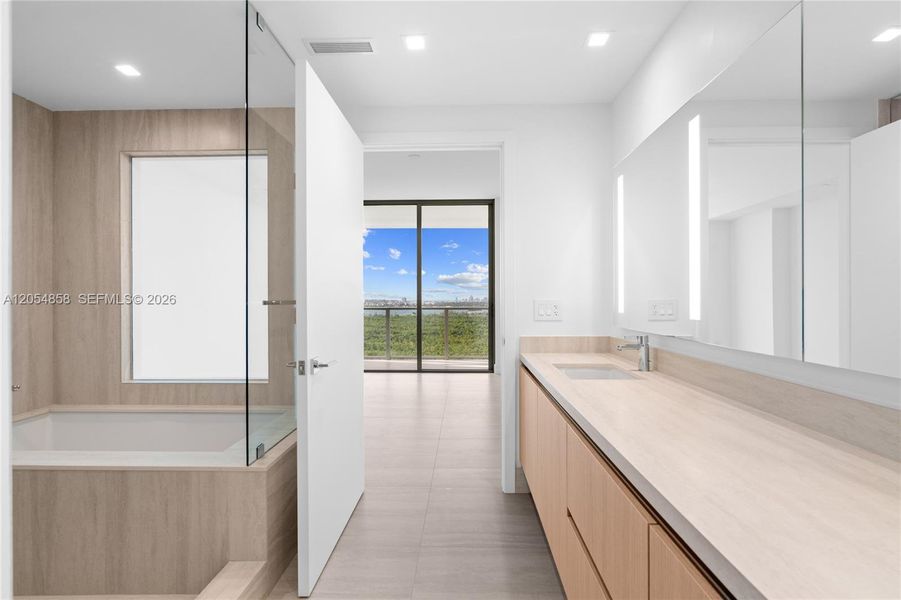 Furnished interior view inside a new home in One Park Tower, Miami (Image 7).