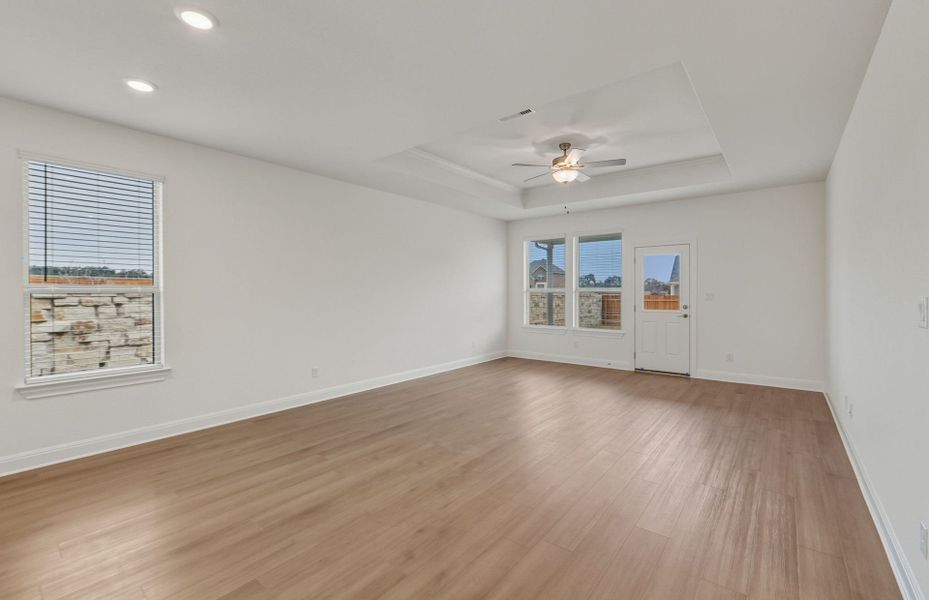 Spacious, unfurnished interior of a new home in Saddleback at Santa Rita Ranch, Liberty Hill (Image 18). Spacious, unfurnished interior of a new home in Saddleback at Santa Rita Ranch, Liberty Hill (Image 18).