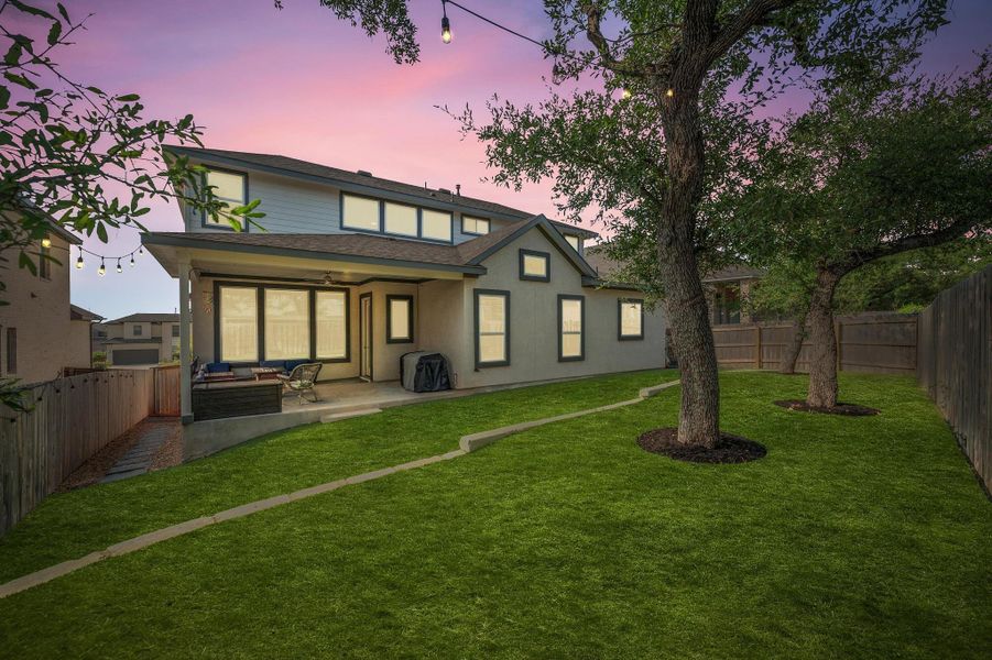 Front exterior of a new home in , Leander, TX, highlighting curb appeal (Image 21). Front exterior of a new home in , Leander, TX, highlighting curb appeal (Image 21).
