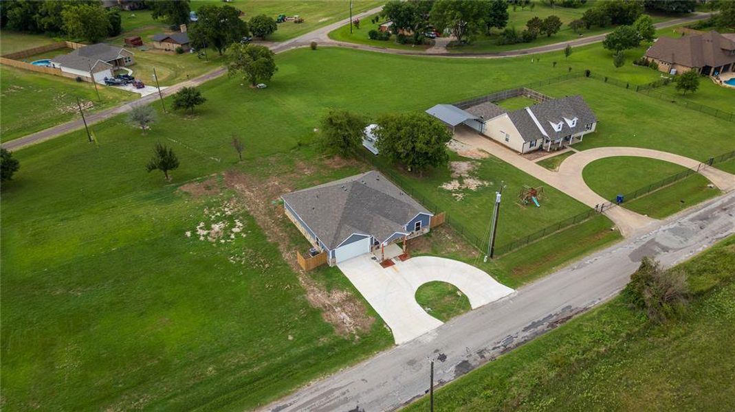 Birds eye view of property