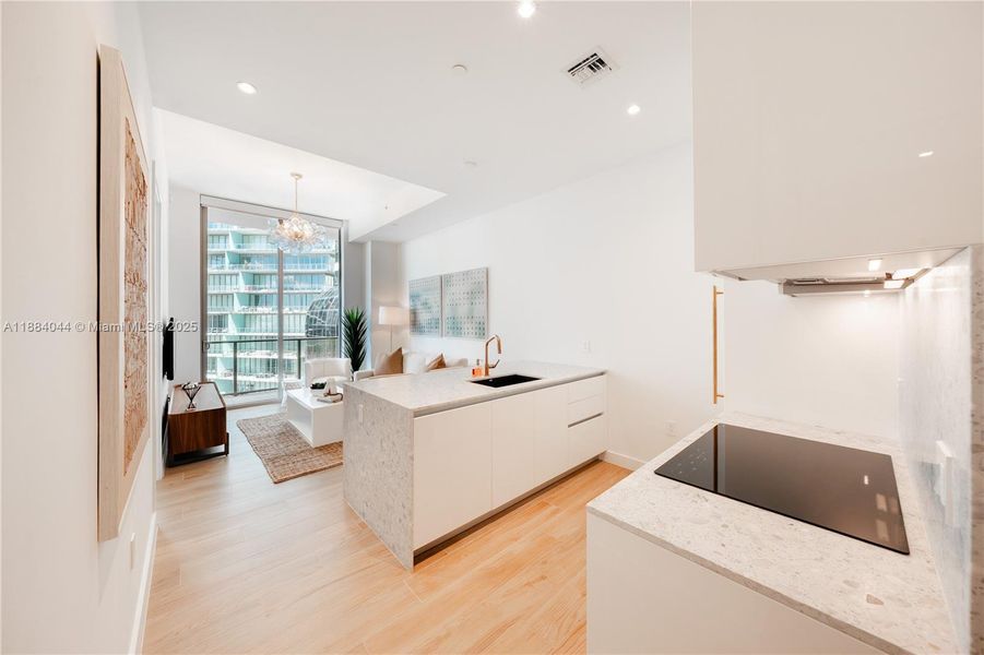Furnished interior view inside a new home in , Miami (Image 4).