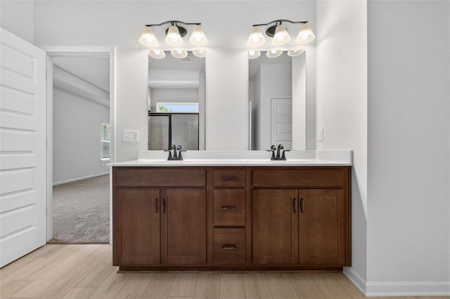 Furnished interior view inside a new home in Allen Manor, Hoschton (Image 10).
