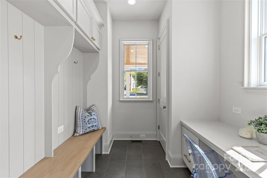 Mudroom With Built-in Office