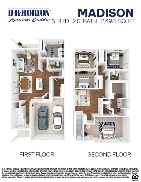 2D floor plan layout of this home in Maple Woods, Hockley, TX (Image 4).