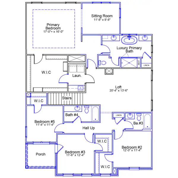 2D floor plan layout of this home in Gates at Windermere, Blythewood, SC (Image 4).
