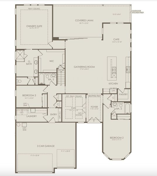 2D floor plan layout for the Regalia Grand by Pulte Homes in The Landings at Saint Johns, St. Johns, FL (Image 3). 2D floor plan layout for the Regalia Grand by Pulte Homes in The Landings at Saint Johns, St. Johns, FL (Image 3).