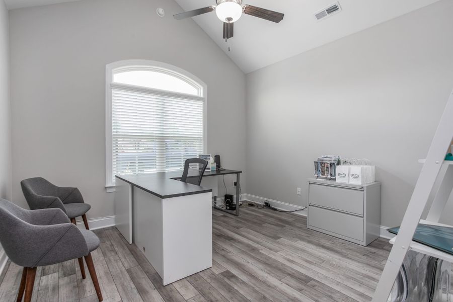 Representative furnished interior of a home built from the Manhattan by Keystone Homes NC in Weybridge, Burlington (Image 18).