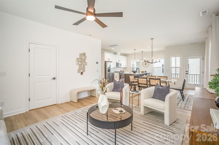 Furnished interior view inside a new home in , Charlotte (Image 5).