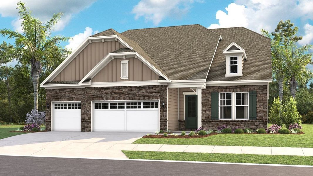 CS-Farmhouse Stone Elevation