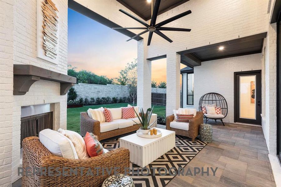 Exterior details and patio area of a home in StarView, Prosper (Image 2).