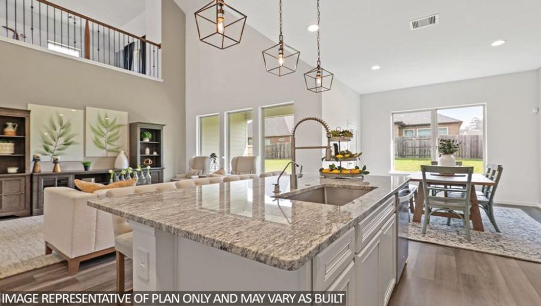 Furnished interior view inside a new home in Hills of Westlake, Conroe (Image 6).