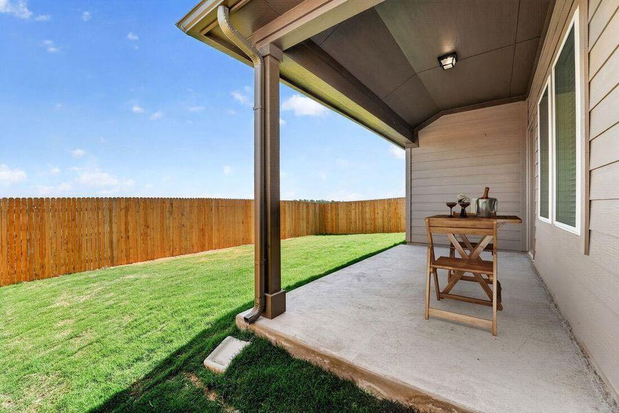 Exterior details and patio area of a home in Longview, Del Valle (Image 2). Exterior details and patio area of a home in Longview, Del Valle (Image 2).