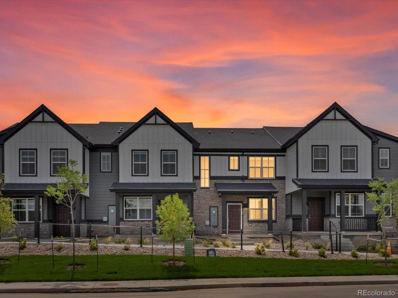 Front exterior of a new home in Poudre Heights: The Meadow Collection, Windsor, CO, highlighting curb appeal (Image 15).