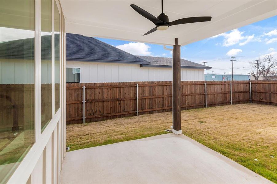 Exterior details and patio area of a home in , Justin (Image 19). Exterior details and patio area of a home in , Justin (Image 19).