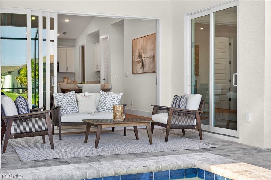 Exterior details and patio area of a home in Cape Coral, Cape Coral (Image 30).