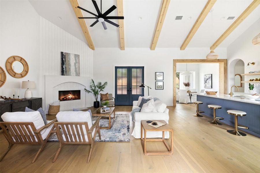 Furnished interior view inside a new home in , Wimberley (Image 13).