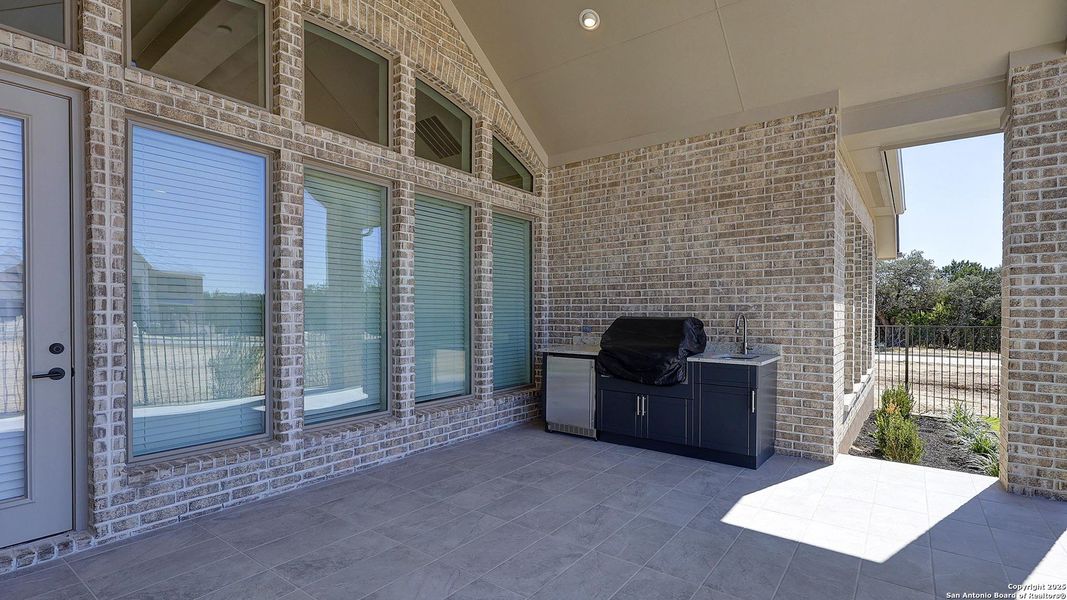 Exterior details and patio area of a home in The Dominion 70', San Antonio (Image 3). Exterior details and patio area of a home in The Dominion 70', San Antonio (Image 3).