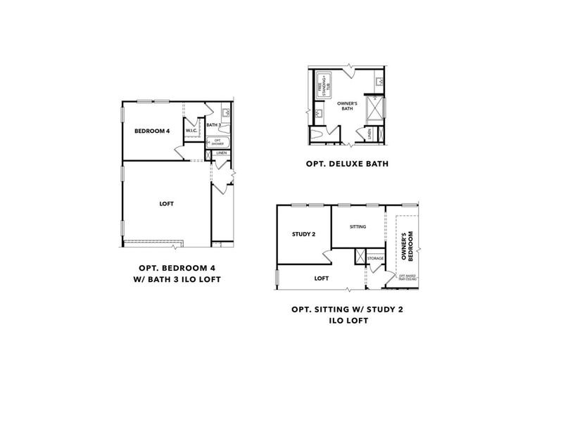 2D floor plan layout for the The Aspen A by Davidson Homes LLC in Fern Hollow, Buford, GA (Image 7).