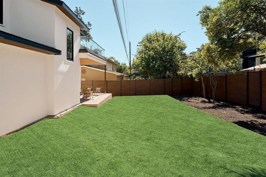 Huge Backyard - Artificial Turf to be Installed