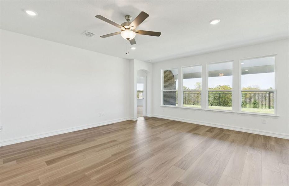 Spacious living room with large windows Spacious living room with large windows