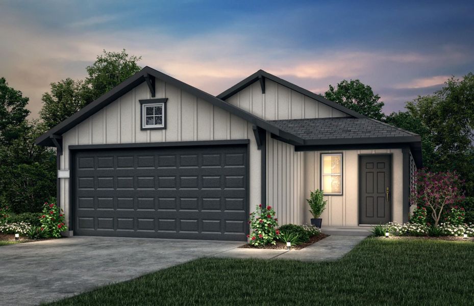 Front exterior of a new home in Decker Farms, Magnolia, TX, highlighting curb appeal (Image 1). Front exterior of a new home in Decker Farms, Magnolia, TX, highlighting curb appeal (Image 1).