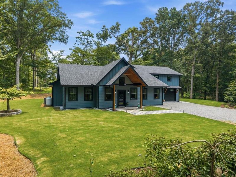 Front exterior of a new home in , Ellijay, GA, highlighting curb appeal (Image 29). Front exterior of a new home in , Ellijay, GA, highlighting curb appeal (Image 29).