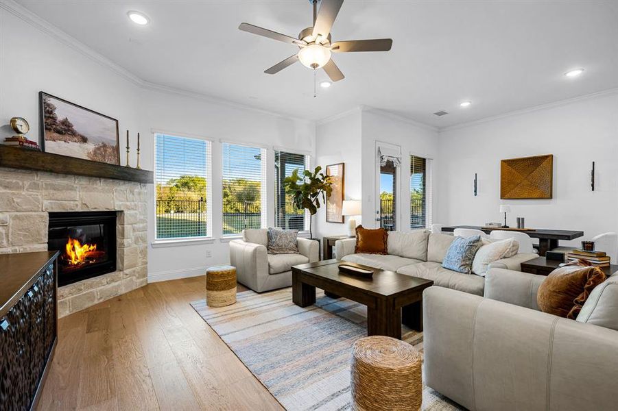 Here you can see the view of the backyard and the door leading to the covered patio. Here you can see the view of the backyard and the door leading to the covered patio.