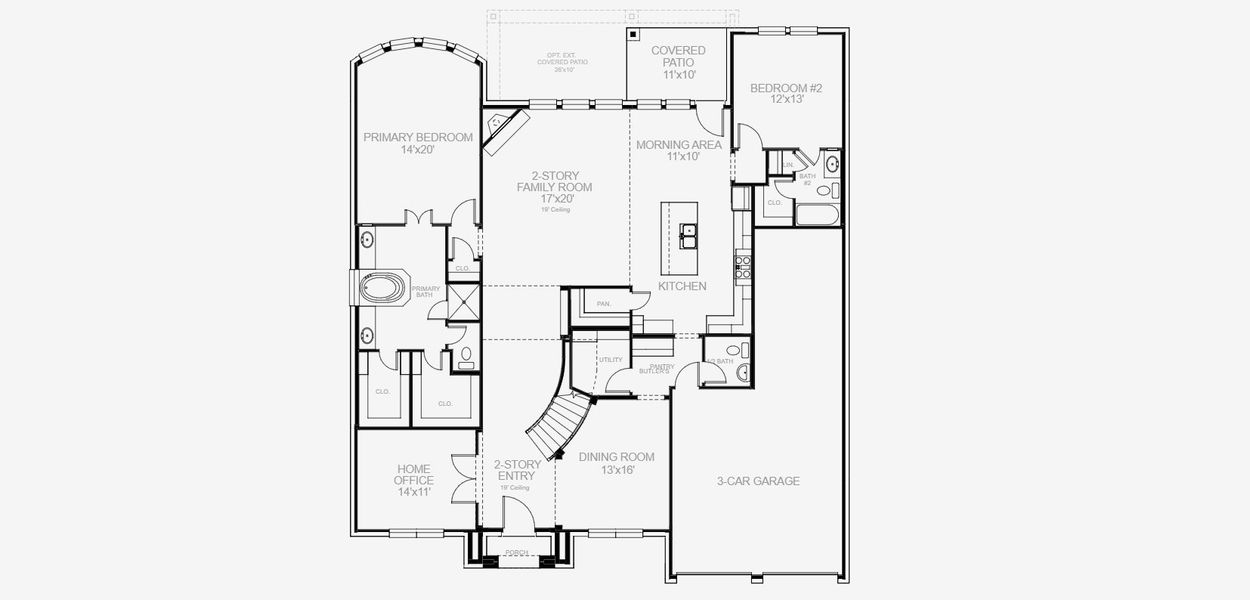 2D floor plan layout for the 3798W by Perry Homes in Sweetgrass 80', Haslet, TX (Image 4). 2D floor plan layout for the 3798W by Perry Homes in Sweetgrass 80', Haslet, TX (Image 4).