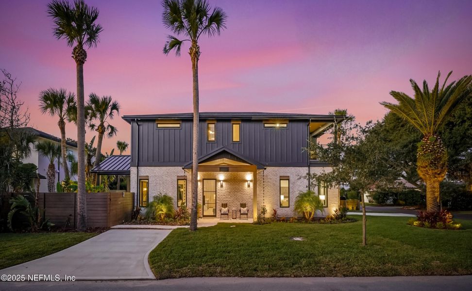 Front exterior of a new home in , Neptune Beach, FL, highlighting curb appeal (Image 1). Front exterior of a new home in , Neptune Beach, FL, highlighting curb appeal (Image 1).