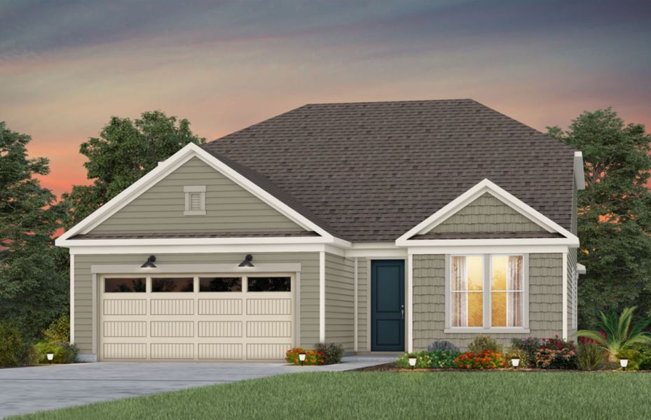 Front exterior of a new home in Kinsdale, Lancaster, SC, highlighting curb appeal (Image 31). Front exterior of a new home in Kinsdale, Lancaster, SC, highlighting curb appeal (Image 31).