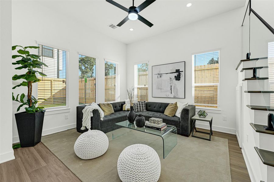 Furnished interior view inside a new home in , Houston (Image 11). Furnished interior view inside a new home in , Houston (Image 11).