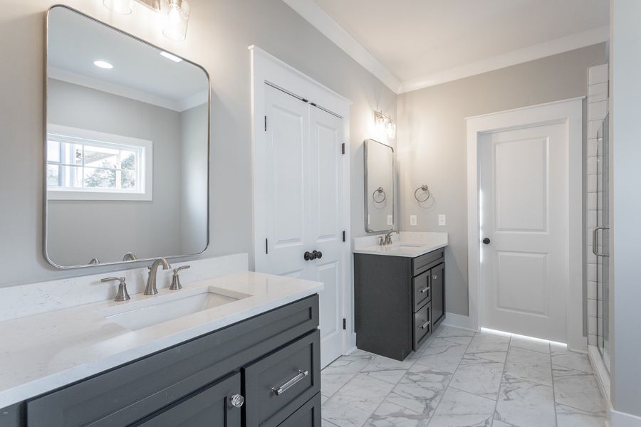 Representative furnished interior of a home built from the Carolina A by Riverstone Construction, LLC in Creekside, Cleveland (Image 13).