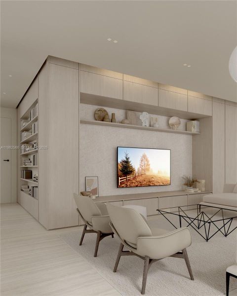 Furnished interior view inside a new home in , Miami Beach (Image 12).