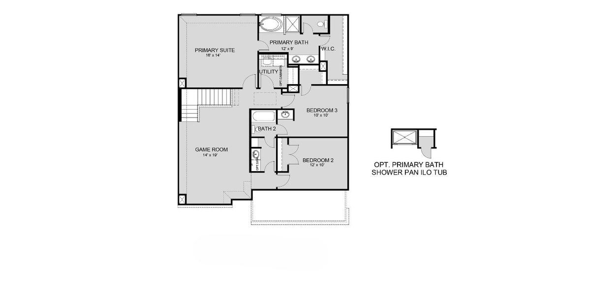 2D floor plan layout for the The Sienna - April Sound by Legend Homes in Lake Conroe Area Homes, Montgomery, TX (Image 3).
