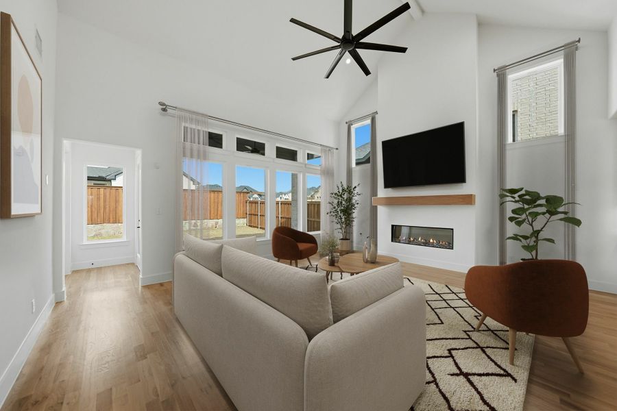 Furnished interior view inside a new home in Hillside Village, Celina (Image 14). Furnished interior view inside a new home in Hillside Village, Celina (Image 14).