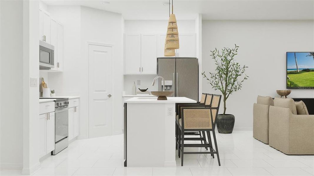 Furnished interior view inside a new home in Island Lakes at Coco Bay, Englewood (Image 7).