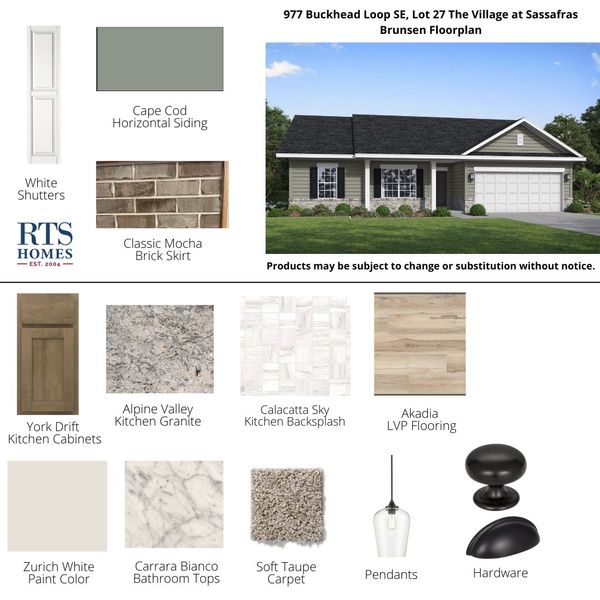 2D floor plan layout of this home in The Village at Sassafras, Allenhurst, GA (Image 2).
