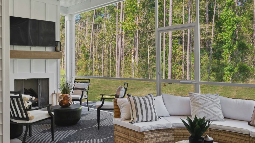 Furnished interior view inside a new home in Summerwind Crossing at Lakes of Cane Bay, Summerville (Image 17).