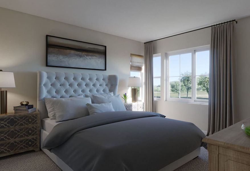 Furnished interior view inside a new home in Painted Prairie, Aurora (Image 9).