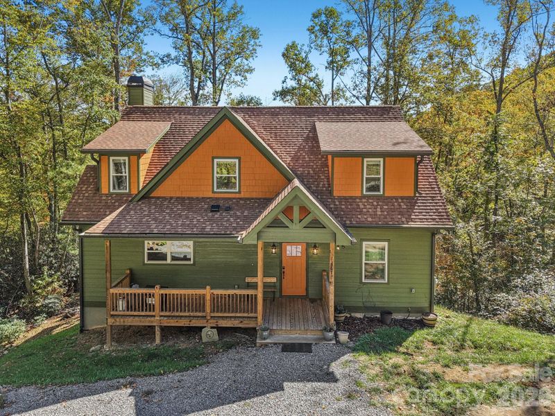 Front exterior of a new home in , Hendersonville, NC, highlighting curb appeal (Image 22).