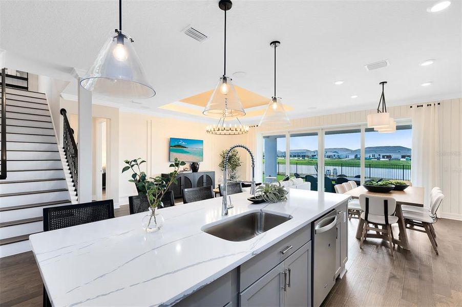 Model Home Design Only. Pictures and furnishings are for illustrative purposes only. Elevations, colors and options may vary. Furniture is for model home staging only.?