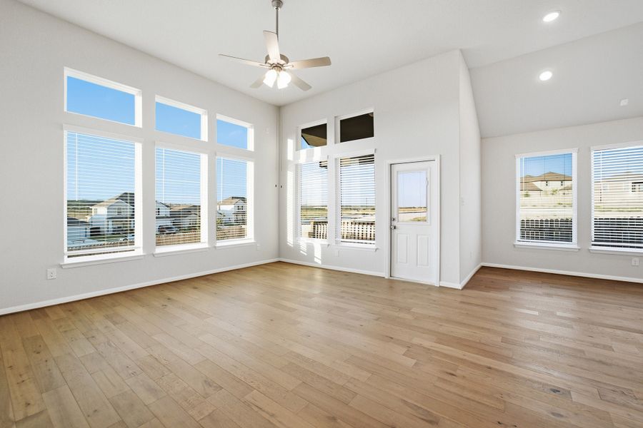 Spacious, unfurnished interior of a new home in The Woodlands at Medina Hills, Mico (Image 30).